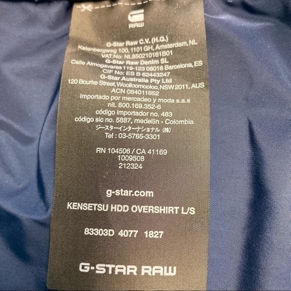G-STAR RAW Sz M Overshirt  Raincoat Wind Breaker Hooded Jacket - Picture 9 of 13
